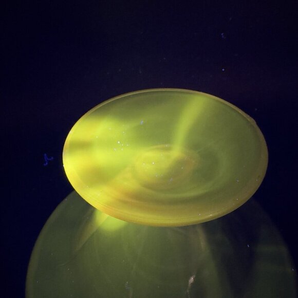 Mid Century Amethyst Footed Glass Bowl Manganese 365nm UV Glow Centerpiece Dish - Picture 2 of 13